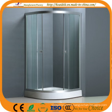 Clear Glass Satin Aluminium Shower Enclosure (ADL-8012)